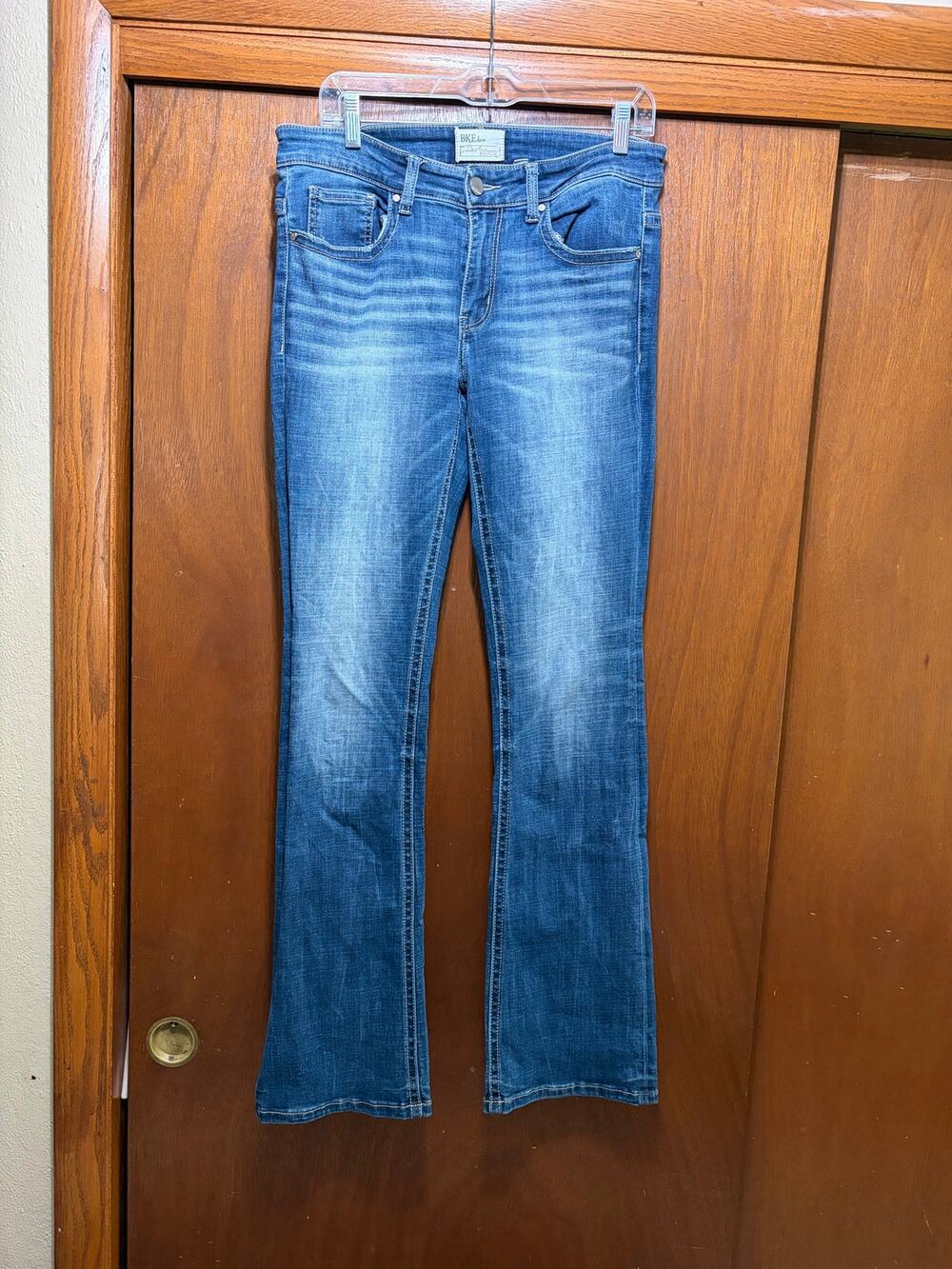 BKE Payton Bootcut Jeans Womens 28L Medium Wash Stretch Denim Long Inseam 33"
